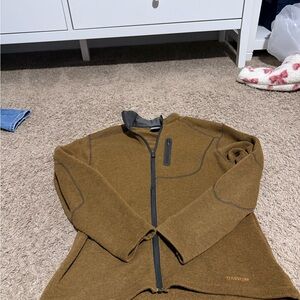 Men's Brown Full-Zip Sweater